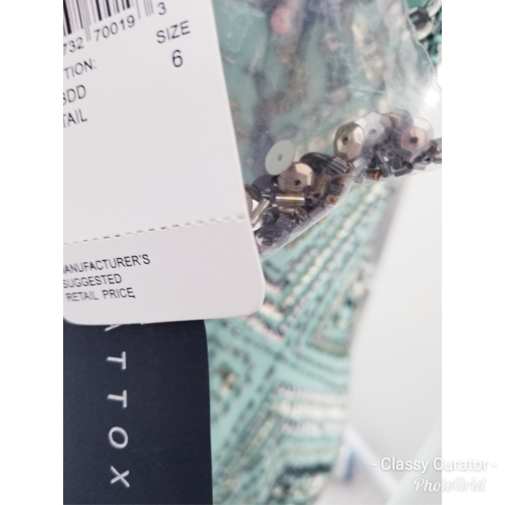 Aidan Mattox mint sequined and beaded dress NWT - Picture 3 of 3